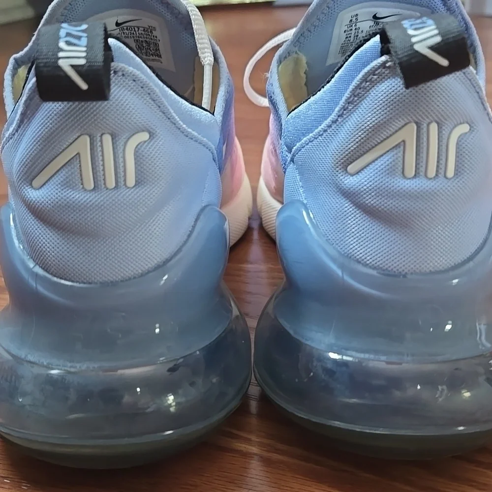 Nike Air Max 270 Women's Gradient Pastel Sneakers - Pink/Blue/White - Picture 4 of 10